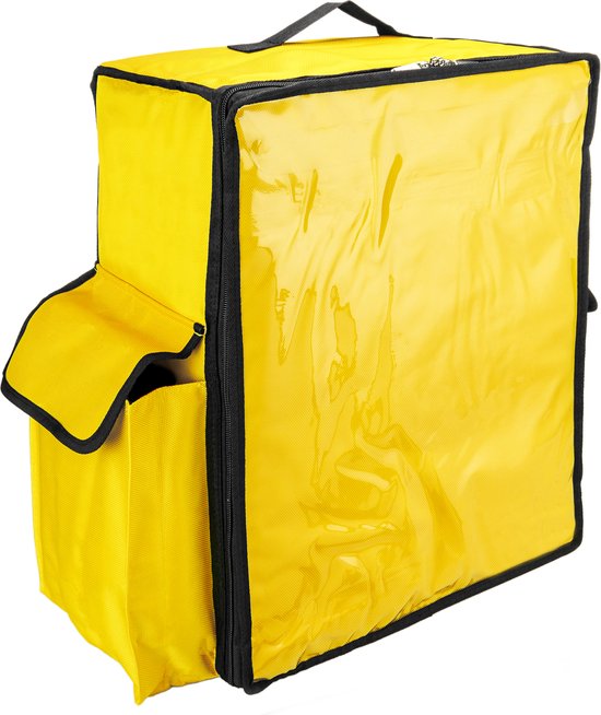 CityBAG - Gele draagbare koelkast 48 liter 39x50x25cm, isothermische tas rugzak voor picknick, camping, strand, voedselbezorging per motor of fiets van CityBAG.