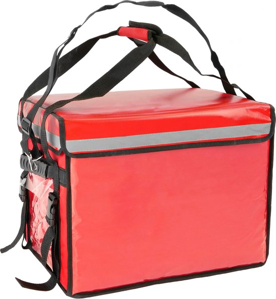 CityBAG - Rode draagbare koelkast 76 liter 50x39x39cm, isothermische tas rugzak voor picknick, camping, strand, voedselbezorging per motor of fiets van CityBAG.