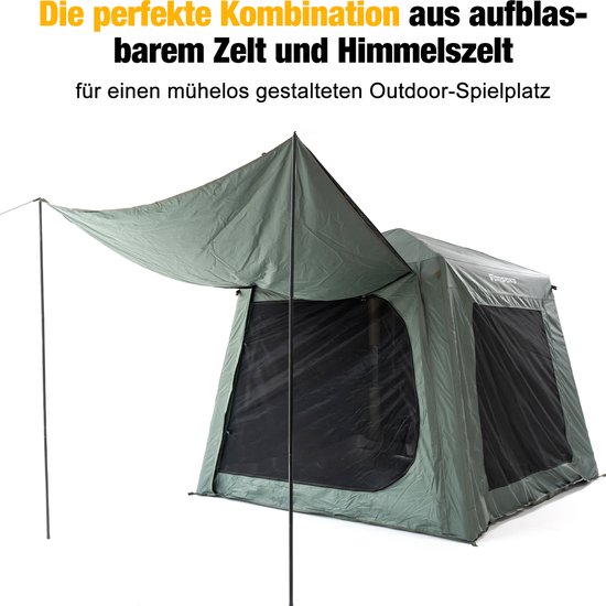 CITYSPORTS Tent - Familietent - tent 4 persoons - 233*233*185cm - 300D Quarto - Oxford zilver gecoat - PU3000+ - UV50+ - Waterdichting van City
