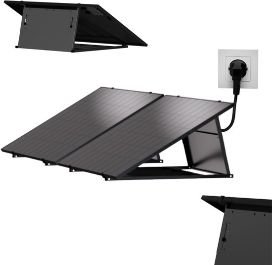 CJX Solar - zonnepanelen met stekker - direct in stopcontact - inclusief montage set van Merkloos