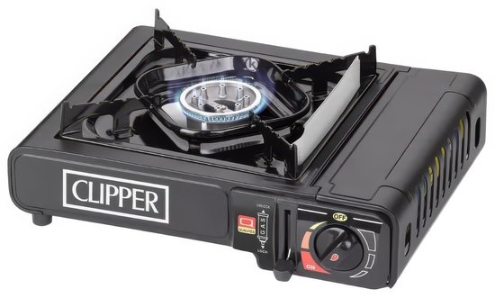 Clipper Outdoor Camping Gasstel STV100CE - Draagbaar gas fornuis - Nood kooktoestel - Butaan Gaspit - Piëzo / Elektronisch ontsteking van Merkloos