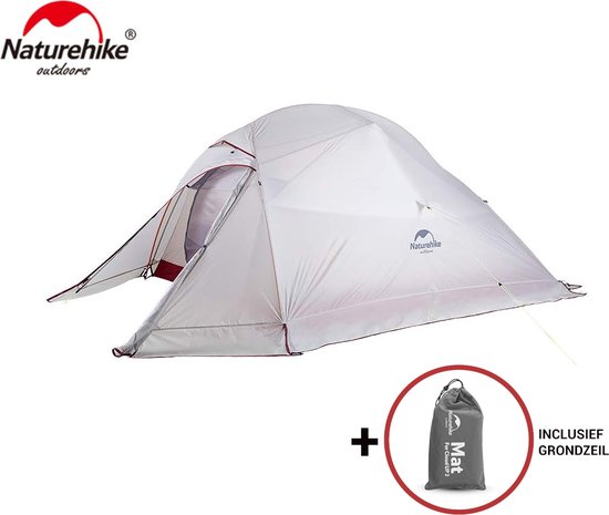 Cloud Up 3 Upgraded - 4 Seizoenen - Naturehike® - Tent 3 persoons - Lichtgewicht tent - Incl. grondzeil - 20D 4000MM - Waterdicht - Winter & Sneeuw van Merkloos