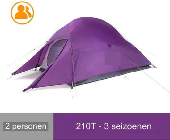 Cloud Up Tent - 100% Waterdicht - Lichtgewicht - Kamperen - 2 Persoon - Paars van Naturehike