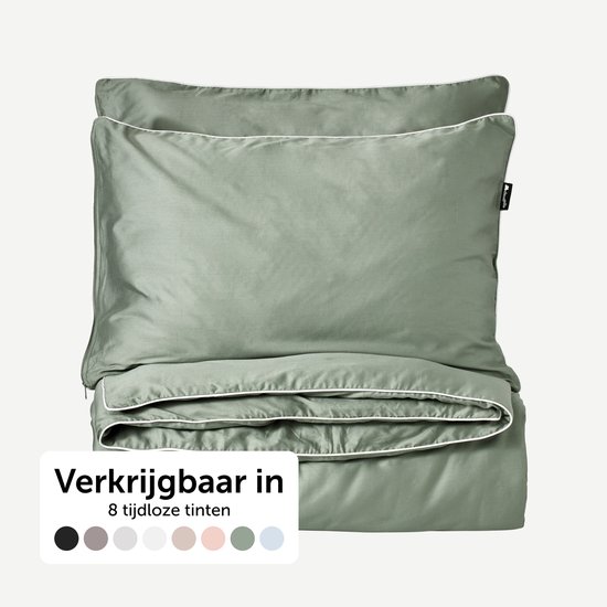 Cloudpillo Beddengoed (incl. 2 kussenslopen 55x75) - Extra zacht, Ademend en Antibacterieel - Vochtbestendig met verborgen rits - Sage Green - 240x220 cm van Merkloos