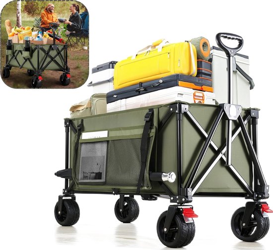 CLVP® Bolderkar Opvouwbaar Luchtbanden - Strandwagen - Bolderwagen
