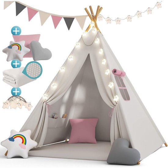 CLVP® Tipi Tent Kinderen - Speeltent - Wigwam van Merkloos