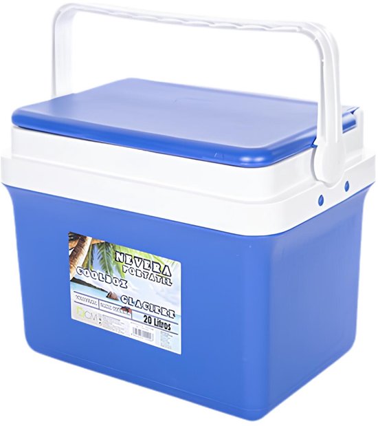 CM Iceberg koelbox - 20L - kunststof - blauw - 24 x 38 x 27 cm van CM
