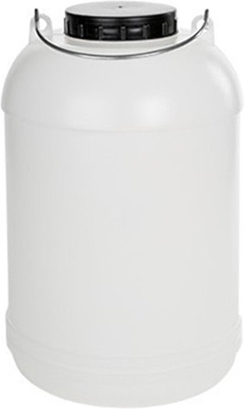 CM Jerrycan container voor vloeistof/voedsel/wecken - 10 liter - Kunststof - met draaidop - 22 x 35 cm - camping - opslag - rond van CM