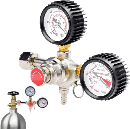 CO2 Drukregelaar met Dubbele Meter voor Bier, Drank en Tapinstallatie