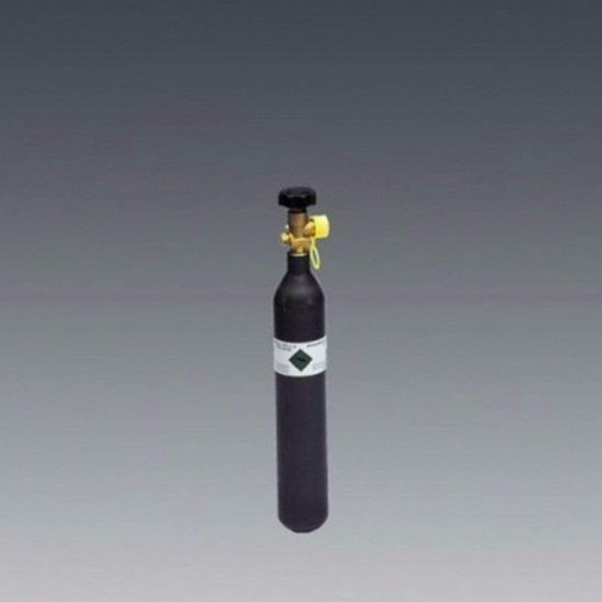 CO2 fles - Koolstofdioxide cilinder - Aquarium beluchting - Met houder - 05 kg - Grijs
