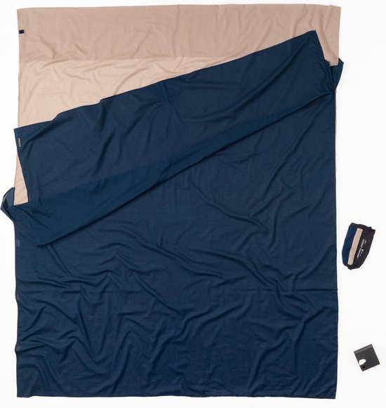Cocoon Dekenmodel 2 persoons lakenzak - Blauw - Zijde van Cocoon