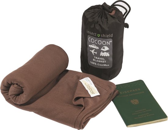 Cocoon Insect Shield Travel Blanket CoolMax, kalahari brown van Merkloos