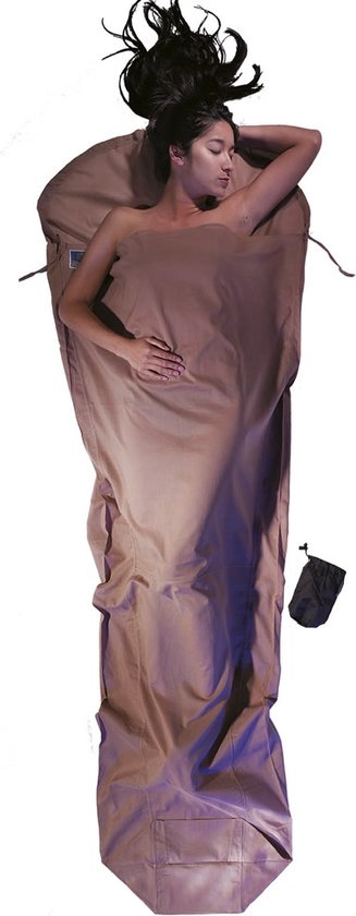 Cocoon Mummyliner - Lakenzak - Egyptisch Katoen - Khaki van Cocoon