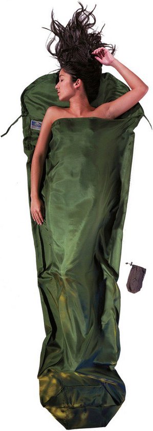 Cocoon Mummyliner - Lakenzak - Zijde - Dark Olive van Merkloos