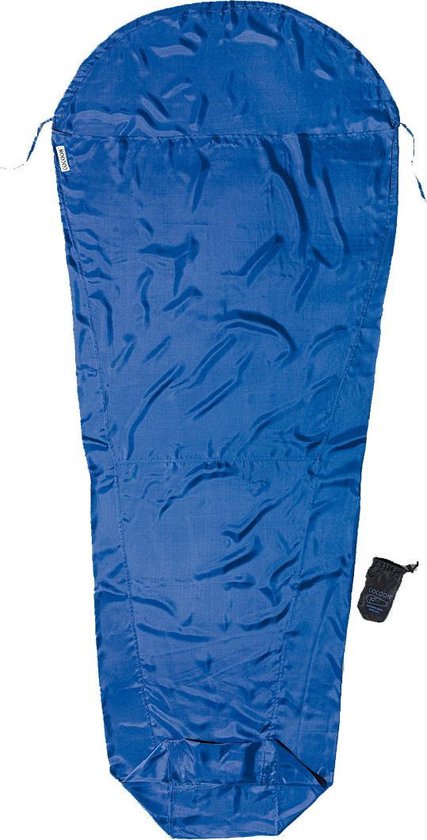 Cocoon Silk Mummy Voering Blauw 210 x 90-56 cm van Merkloos