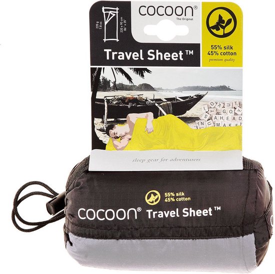 COCOON TRAVELSHEET 55% SILK / 45% COTTON - NATURAL van Cocoon