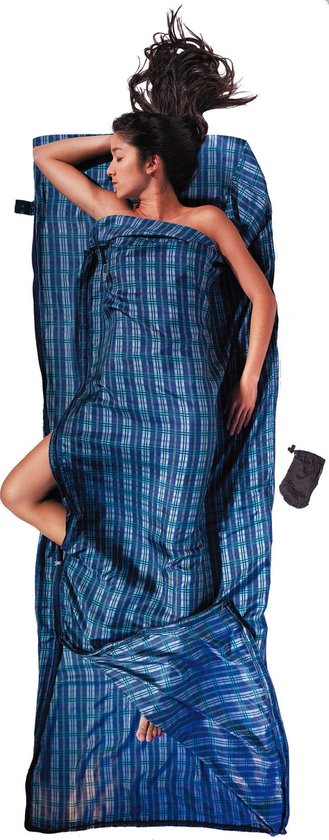 Cocoon TravelSheet-Coupler silk checked silk van Merkloos