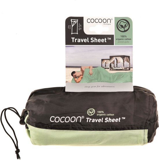 Cocoon TravelSheet - Lakenzak - Organic Cotton - Groen van Cocoon