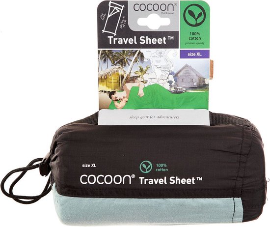 Cocoon TravelSheet XL - Lakenzak - Katoen - Cactus Blue van Cocoon