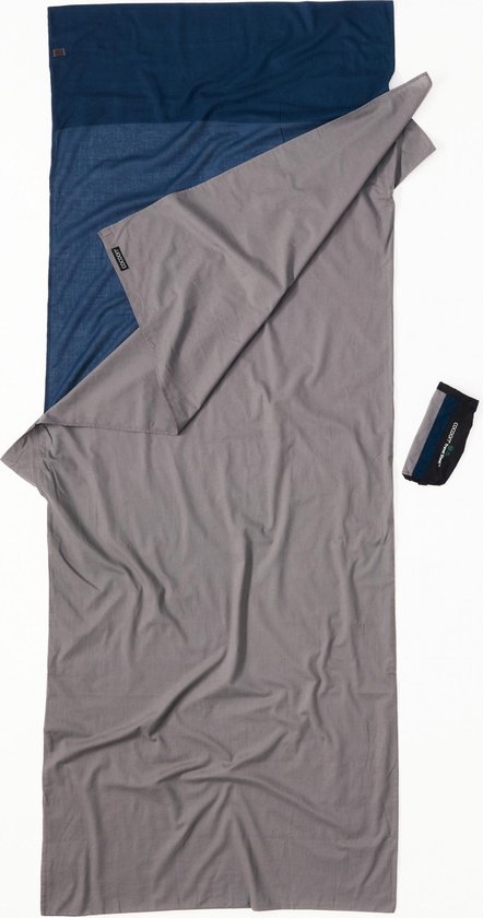 Cocoon Travelsheets 100% Katoen - Grijs / Blauw