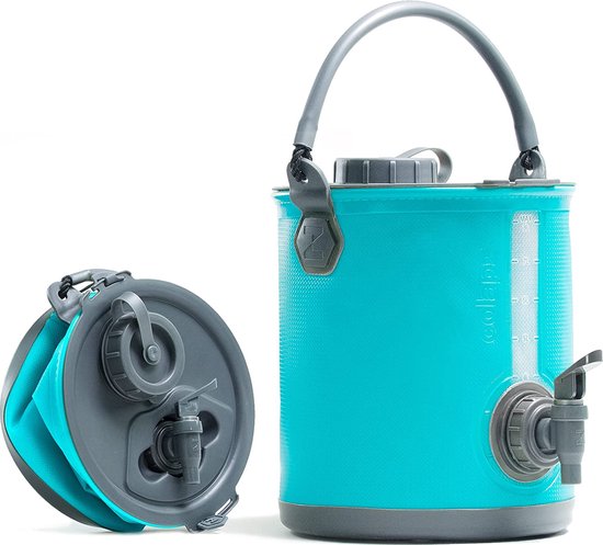 Colapz 2-in-1 Opvouwbare Waterdispenser 8L - Waterkan met Kraantje voor Kamperen - Waterkaraf met Deksel - Jerrycan met Kraantje - Watertank - Limonadetap - Blauw - Kamperen met Caravan en Camper in 2024 van Colapz