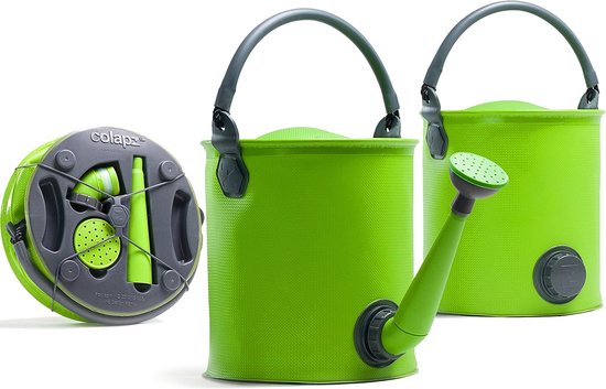 Colapz Opvouwbare Emmer en Gieter 9L - Jerrycan met Kraantje 7 tot 9 liter - Emmer met Deksel - Groen - BPA-vrij - 27 x 22 x 22 cm - Kamperen met Caravan en Camper in 2024 van Colapz