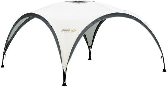 Coleman Event Shelter L Partytent - shelter tent 3.65 x 3.65 Meter - 100% waterdicht - eenvoudig opzetten - aerodynamisch design - UVGuard technologie biedt SPF 50 zonbescherming - met mesh pocket - tuintent incl. opbergzak - Groen/grijs van Coleman