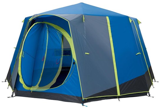 Coleman Octagon 8 - Familietent - 8 Persoons - Blauw/Lime van Coleman