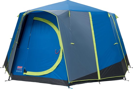 Coleman Octagon 8 - Familietent - 8 Persoons - Blauw/Lime