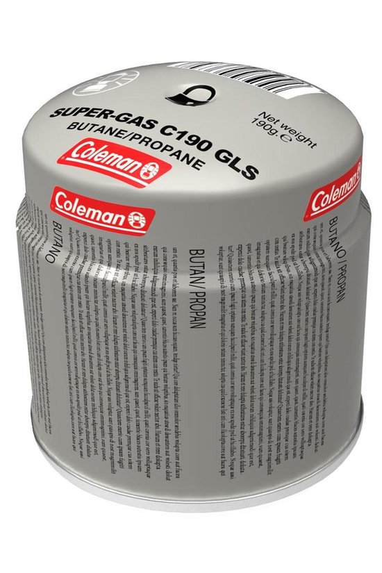 Coleman - Prik gas cartouche met veiligheidsventiel 190g - Metaal - Propaan - Butaan - Gasbus van Coleman