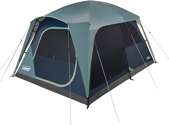 Coleman Skylodge 8 tent, 8 persoons kampeertent 366x290x199cm, kleur grijs blauw 13 KG fasmilietent van Coleman