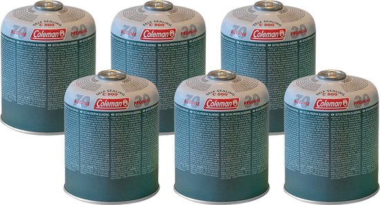 Coleman ventielpatroon C500 Butaan en Propaan Mengsel 440 g 6 stuks van Coleman