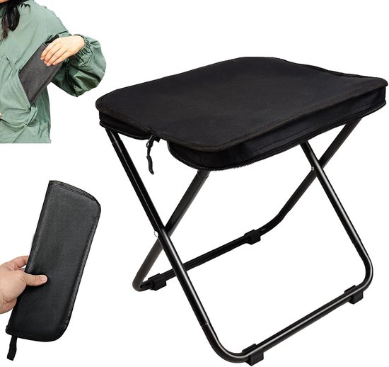 Collapsible Stool - Portable Camping Chair - 200 Lb Draagvermogen - 13 Inch Hoogte - Inclusief Draagtas - Voor Kamperen Vissen Wandelen