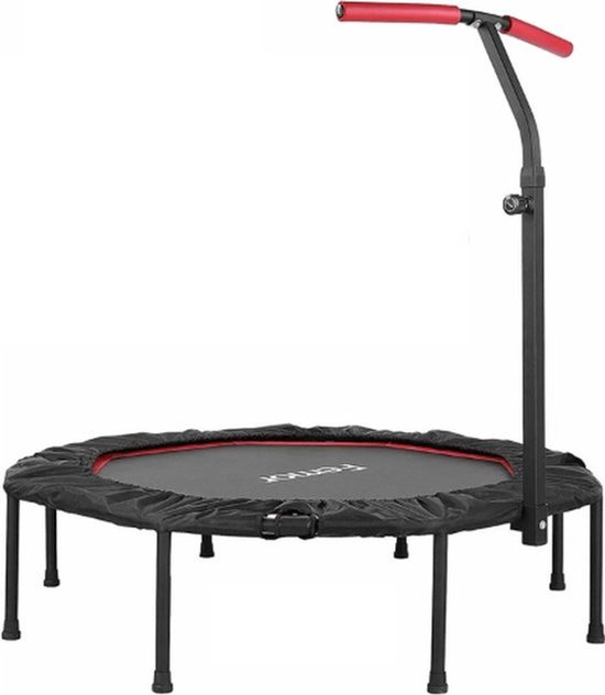 Collox Fitnesstrampoline - Trampoline voor volwassenen - Springtrampoline - Handgreep in hoogte verstelbaar - Met antislippoten - Geschikt voor binnen en buiten - Diameter 127 cm van Merkloos