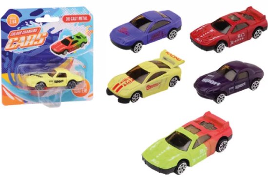 Colour change die cast auto per stuk 1:64 van Colour