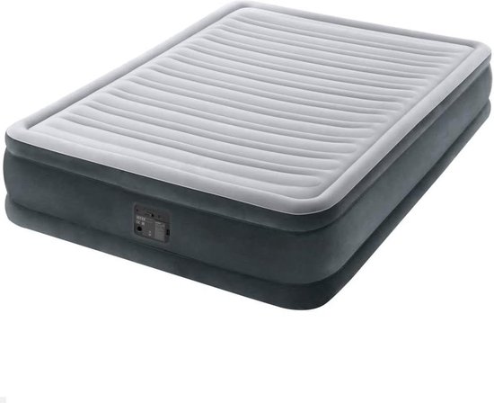 Comfort Plush Luchtbed Met Ingebouwde Pomp - 2-Persoons - 152cm x 203cm x 33cm - Luxe Slaapcomfort van Intex