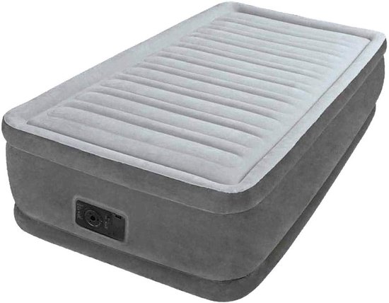 Comfort Plush Mid Rise Luchtbed met Ingebouwde Pomp - Eenpersoons - 99cm x 191cm x 33cm van Intex