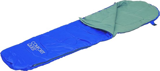 Comfort Quest Mummieslaapzak, Blauw/Grijs, M - Ideaal voor Camping en Buiten