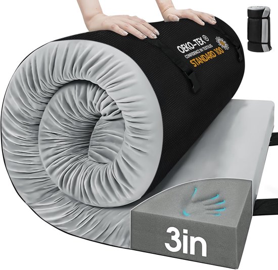 Comfortabel 7,5 cm Traagschuim Slaapmat voor Kamperen en Reizen van Comfortabel.