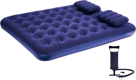 Comfortabel opblaasbaar luchtbed met ingebouwde pomp en kussens voor thuis en onderweg van Comfortabel.