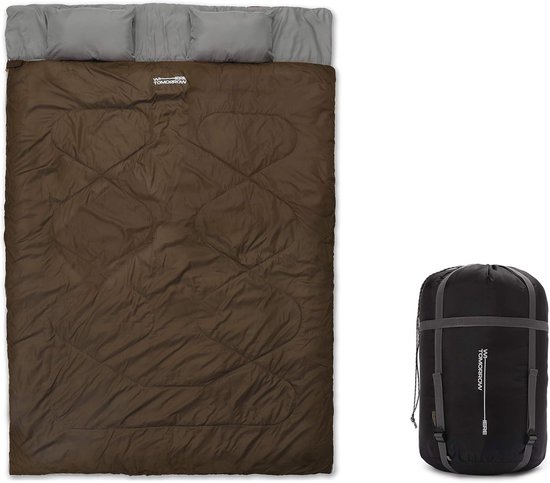 Comfortabele 2-Persoons Slaapzak - 230 x 80 cm - Perfect voor Kamperen - Inclusief Tas - Koudetemperatuur tot -5 °C - Meerdere Kleuren Beschikbaar van Husky