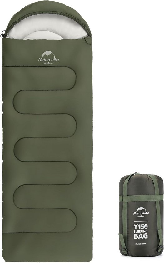 Comfortabele 3-Seizoenen Dekenslaapzak - Ultralicht & Waterdicht - 220x85 cm - Inclusief Opbergzak van Merkloos