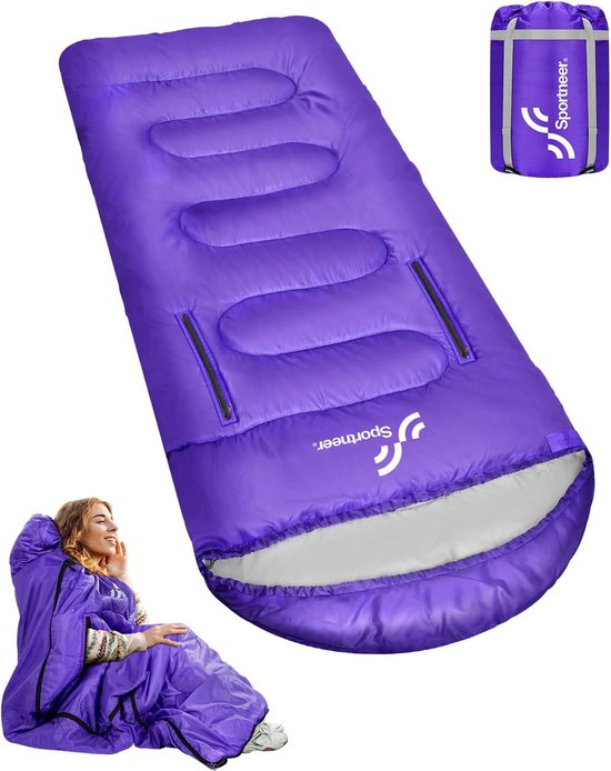 Comfortabele Dekenslaapzak Buiten - 3-4 Seizoenen - Ruim 200x85 cm van Merkloos