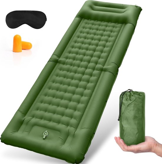 Comfortabele en Dikke Zelfopblazende Slaapmat met Voetpomp en Kussen voor Buiten van Adroitlodge
