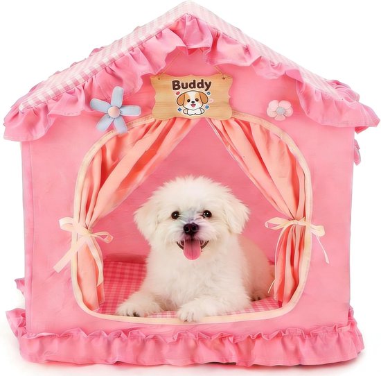 Comfortabele Huisdieren Tent voor Honden, Katten en Kleine Dieren - Wasbare en Verwijderbare Dog Cave met Kussen voor Binnengebruik