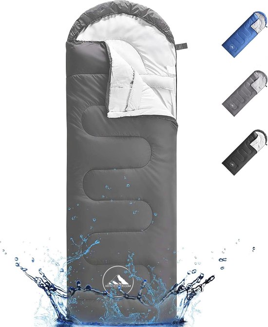 Comfortabele Mummie-slaapzak voor Buiten - Ideaal voor Kamperen en Trekking - 220 x 75 cm, Warm en Compact - Blauw van Quechua