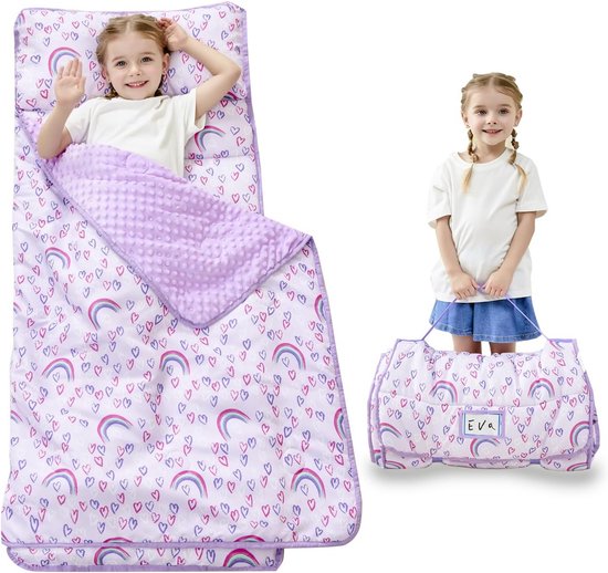 Comfortabele Peutermat met Kussen en Deken voor Kinderdagverblijf, School en Reizen van Merkloos