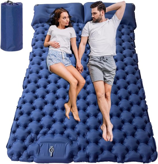 Comfortabele Zelfopblazende Slaapmat voor 2 Personen - Ultralicht & 9cm Dik voor Camping en Backpacken van Merkloos
