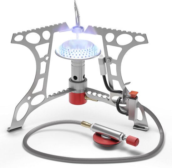 Compact Camping Brander 3,2 kW met Piëzo-ontsteking - Ideaal voor Kamperen en Outdoor Activiteiten