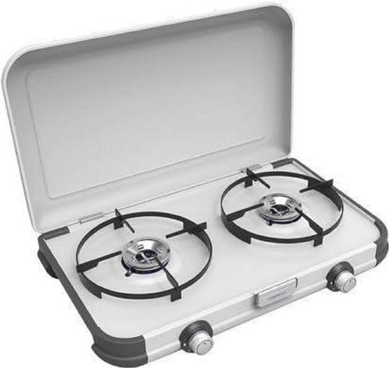 Compact gasfornuis voor buiten met 2 vlammen en 4000 Watt